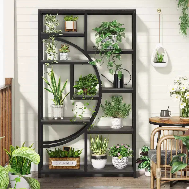 Lantine 5 Tier Bookshelf with 9-Open Storage Shelf