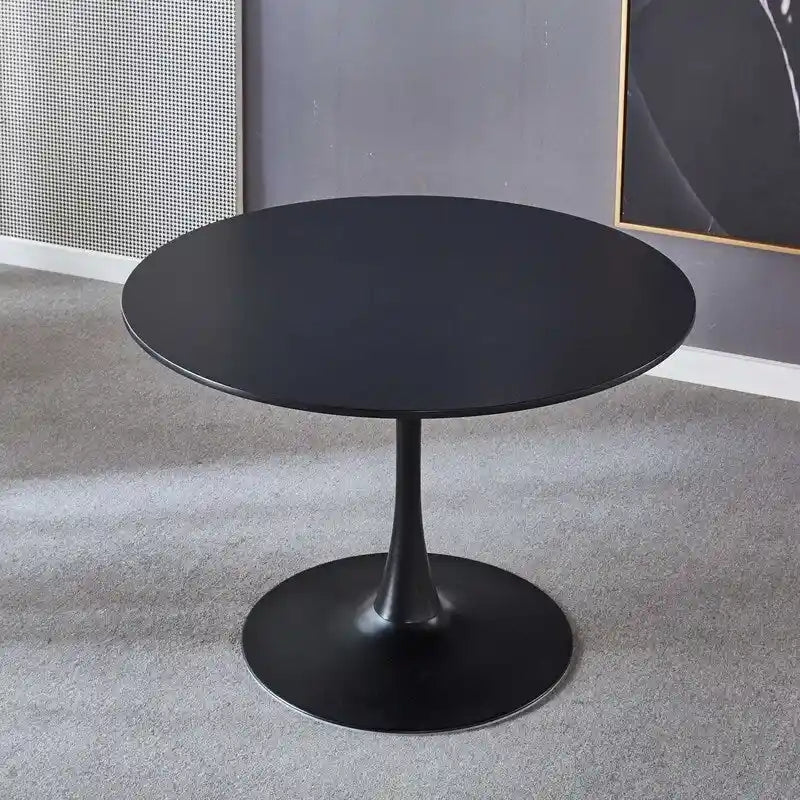 42.1 Tulip Dining Table With Round Table Top and Pedestal for 4-6 People