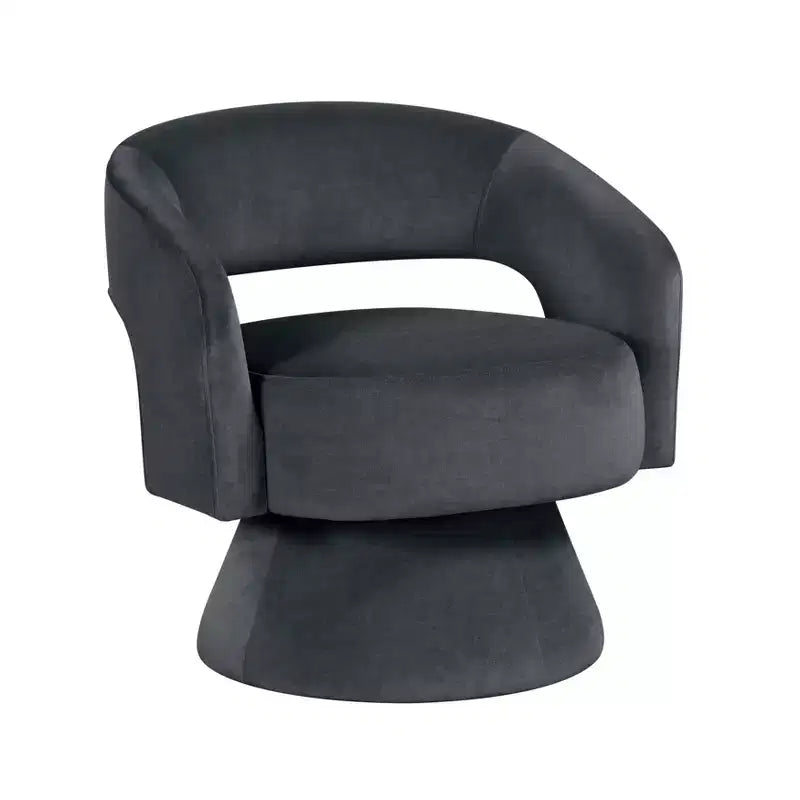 GDFStudio Hudson Modern Luxury Velvet Upholstered Swivel Accent Chair