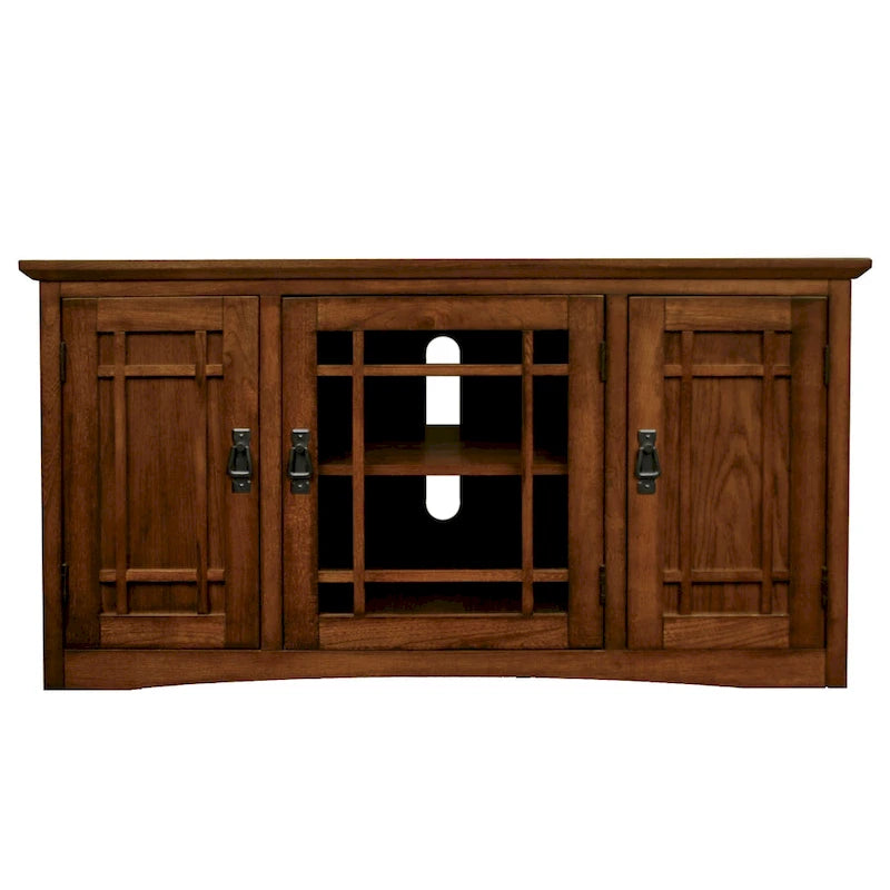 Leick Home Solid Wood Mission Corner TV Stand