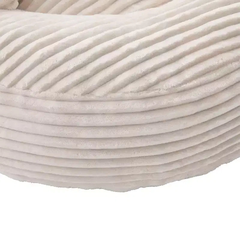 Bean Bag Sofa for Adults Kids, Oversized Corduroy Bean Bag Chair with 3 Pillows & Armrest for Living Room Bedroom