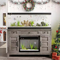 Farmhouse 55-75 Gallon Fish Tank Stand, Aquarium Stand with Power Outlet, 1400LBS Heavy Duty Fish Tank with Stand for Fish/Turtle/Reptile Terrarium