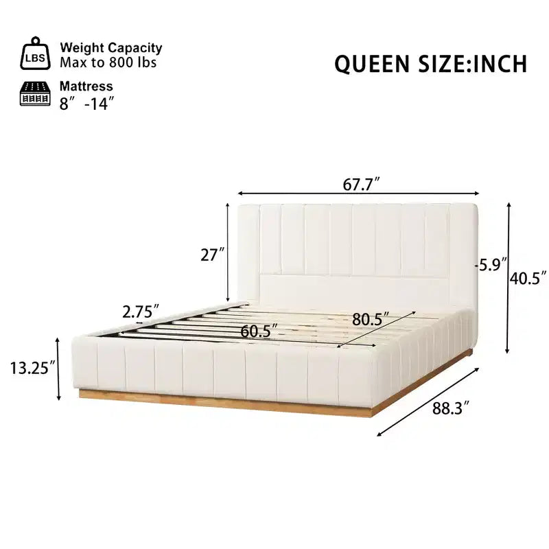 Christopher Knight Home Buchanan Modern Striped Fabric Bed with Headboard