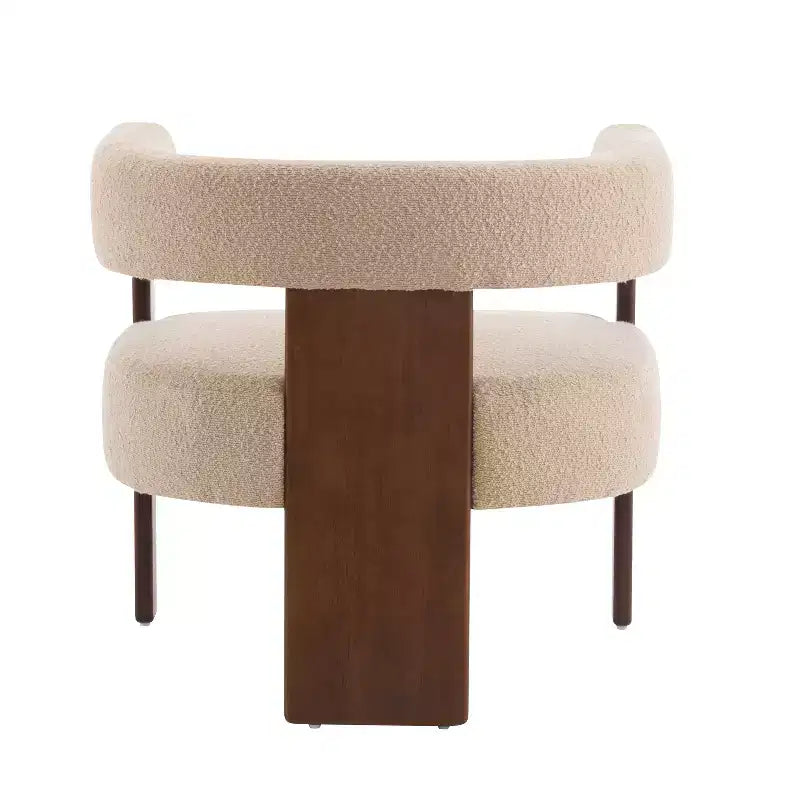 Fauteuil d'appoint rembourré en bois d'hévéa moderne Noah Christopher Knight Home