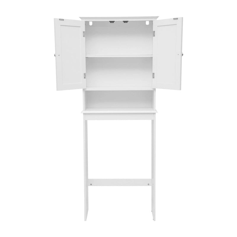 Farmhouse Over the Toilet Cabinet with Shelves and Magnetic Closure Doors