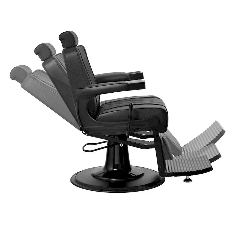 Heavy Duty Barber Chair Reclining Barbershop Styling Chair, Black