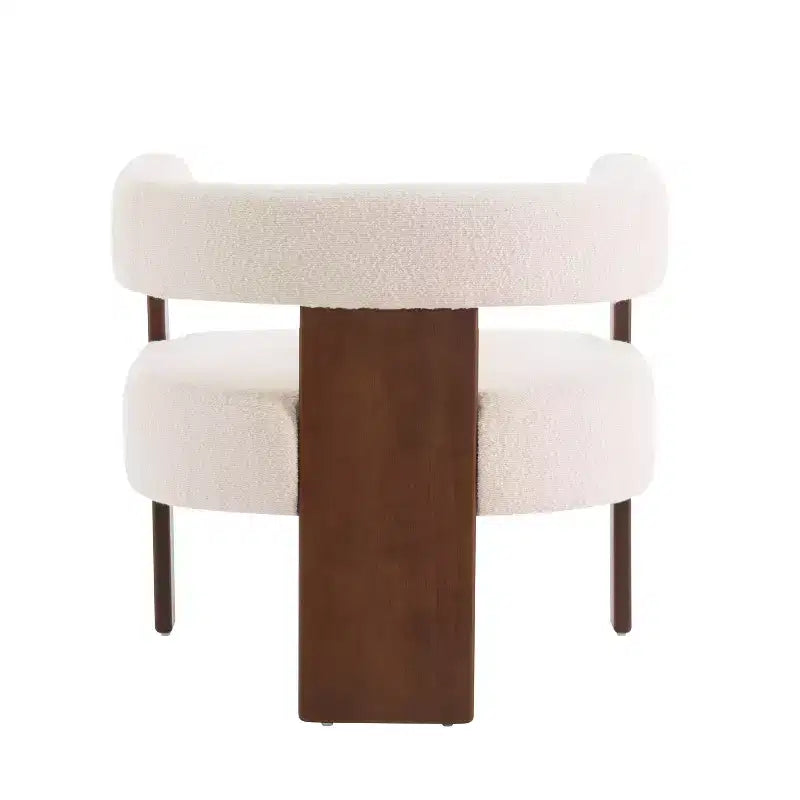 Fauteuil d'appoint rembourré en bois d'hévéa moderne Noah Christopher Knight Home