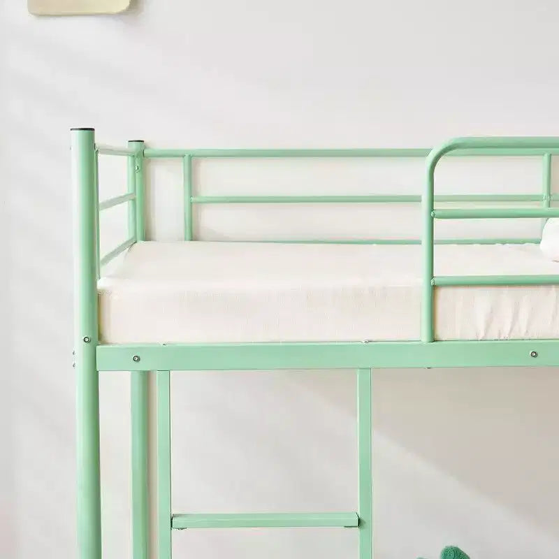 Karl Home Twin Over Twin Steel Bunk Bed Frame Ladder Bedroom Dorm Room for Kids Adult Children