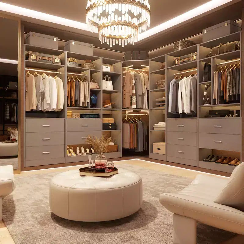 Besiost Corner Closet System with 12 Shelves