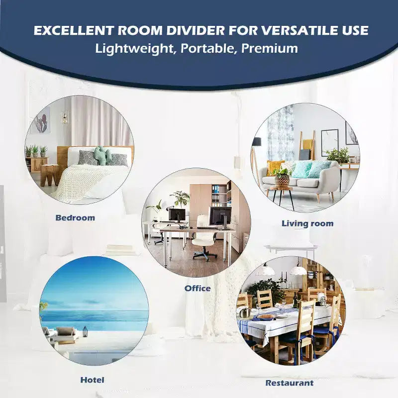 67 High 6 Panel Room Divider Furniture Classic Venetian Wooden Slat Home