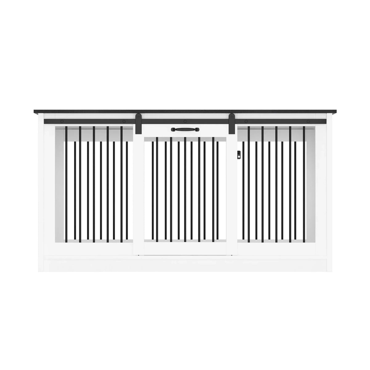 Pet Residence with Iron Tube Reinforcement Stylish & Sturdy Dog Crate