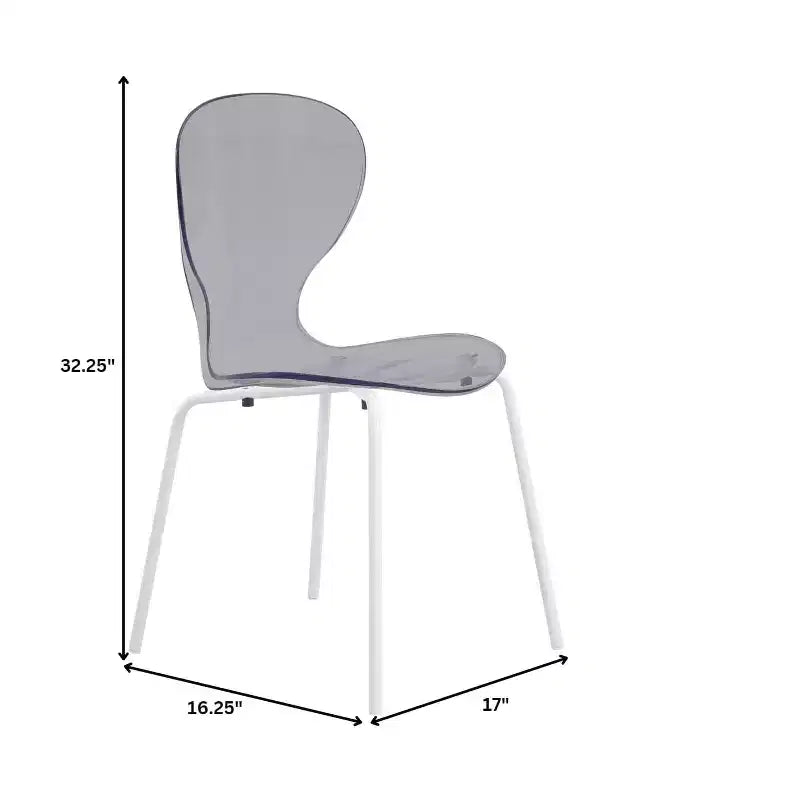 LeisureMod Bristol 5-Piece Dining Set Round Dining Table, 4 Plastic Dining Chairs White Legs