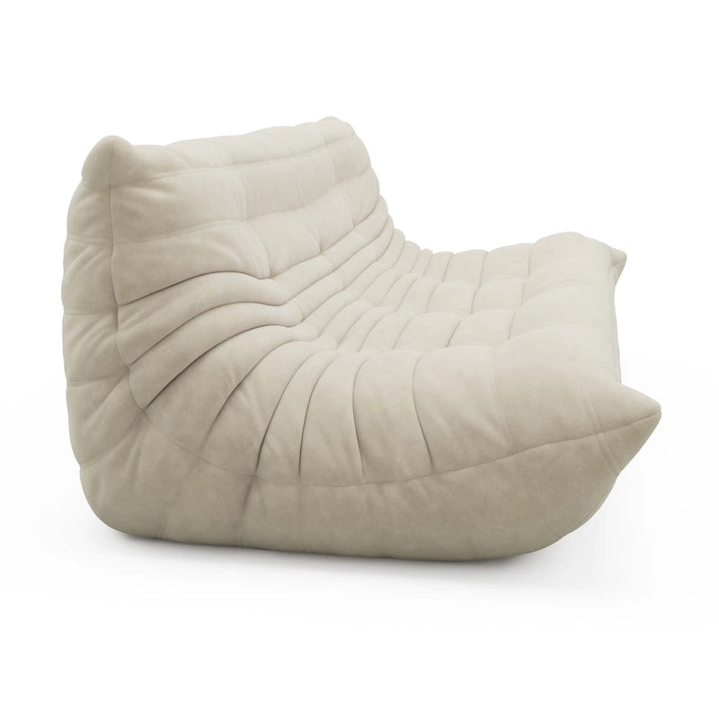 3 Seat Suede Fabric Lounge Floor Couch Lazy Sofa for Living Room