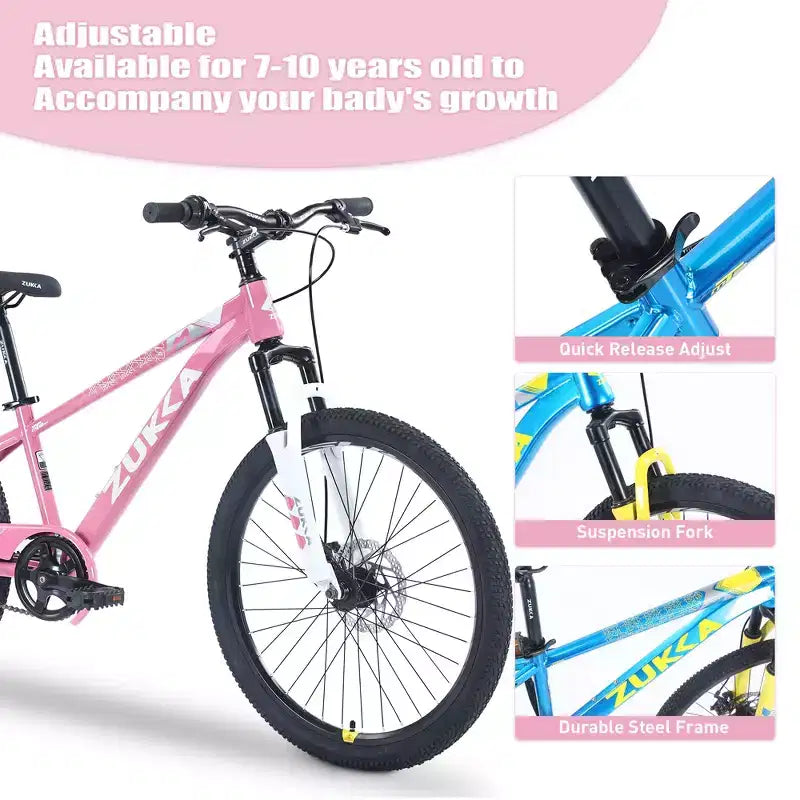 Bicycles, 20 Inch Kids Road Hybrid Bike For 7-10 Years Old Toddlers Kids, Steel Commuter Bike, Single Speed Kids Beach Road City Bike For Boys Girls