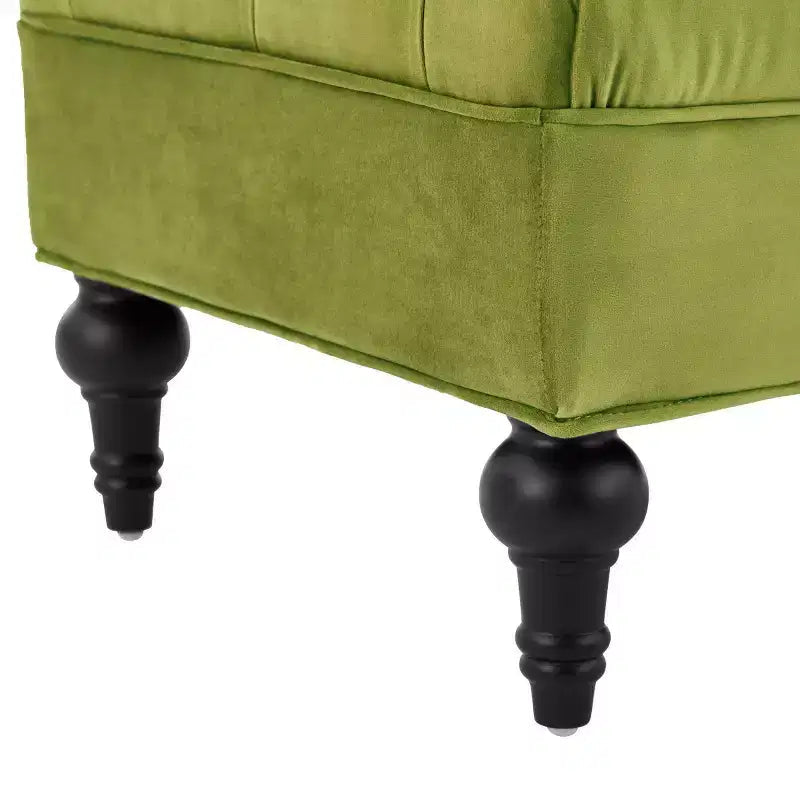 Modern End of Bed Bench for Bedroom, Velvet Upholstered Window Bench with 2 Detachable Pillows for Living Room or Entryway-Panipeachy