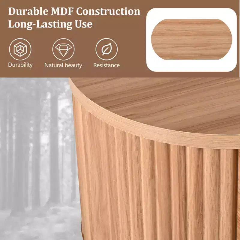 47.2 Lift Top Coffee Table, Oval Wooden Center Table with Hidden Storage, Modern Cocktail Table for Living Room Bedroom Office