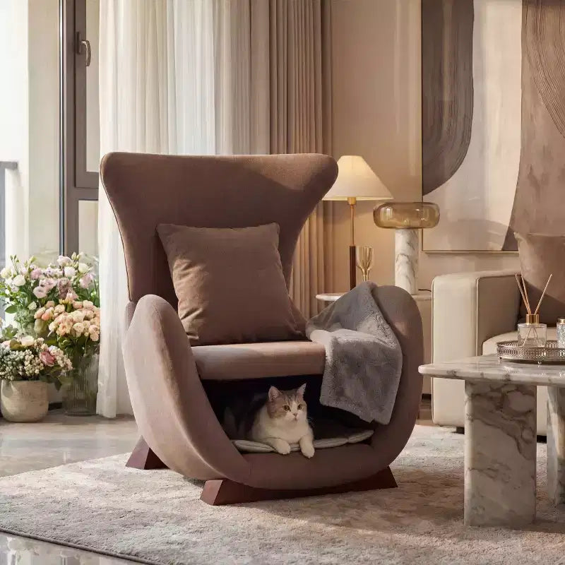 Christopher Knight Home Hudson Modern Fabric Upholstered Accent Chair with Pet Nook and Storage Space