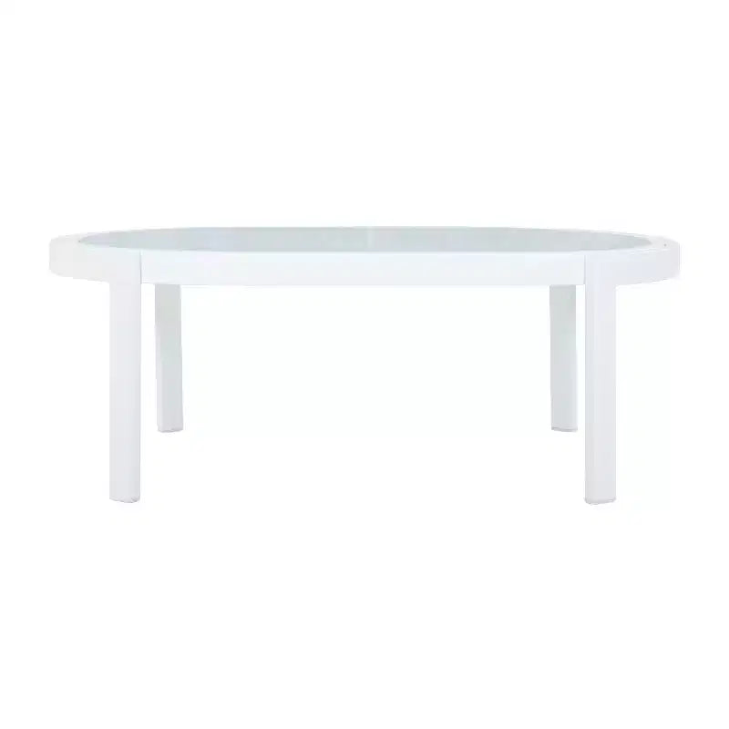 Christopher Knight Home Althea, ensemble de conversation moderne incurvé de 5 pièces en aluminium pour l'extérieur avec table basse en verre