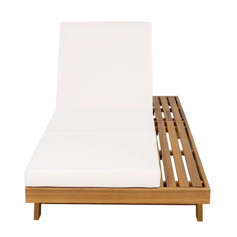Christopher Knight Home- Michael Outdoor Acacia Chaise Lounge Set of 2