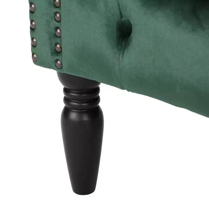 Contemporary Tufted Upholstered Club Chair with Nailhead Trim
