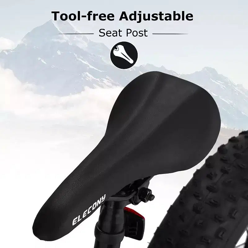 Okak 24IN Fat Tire Bike with Front Suspension, 7-Speed Mountain Bike with Disc Brake and High-Carbon Steel Frame, Trail Bike for Commuting