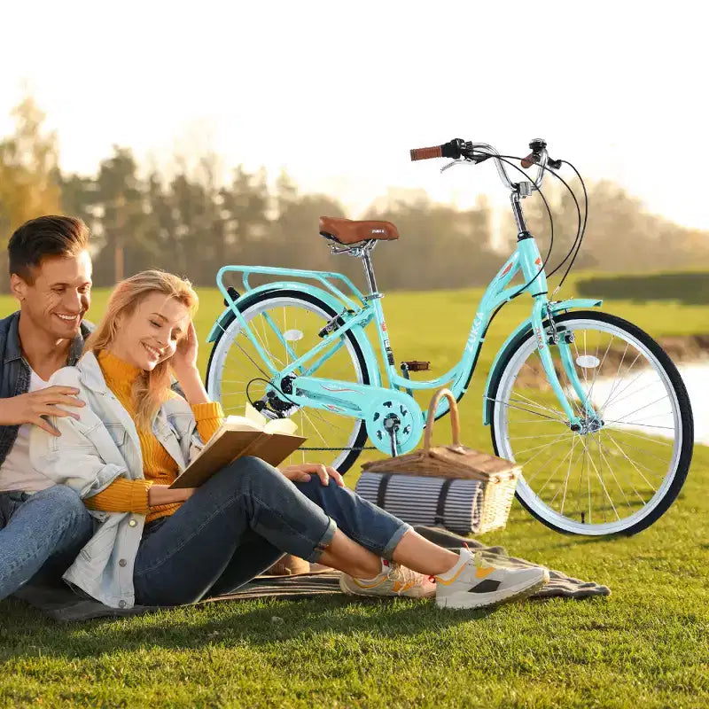 Vélo pour femme Zeus & Ruta de 24 pouces avec 7 vitesses et cadre en acier