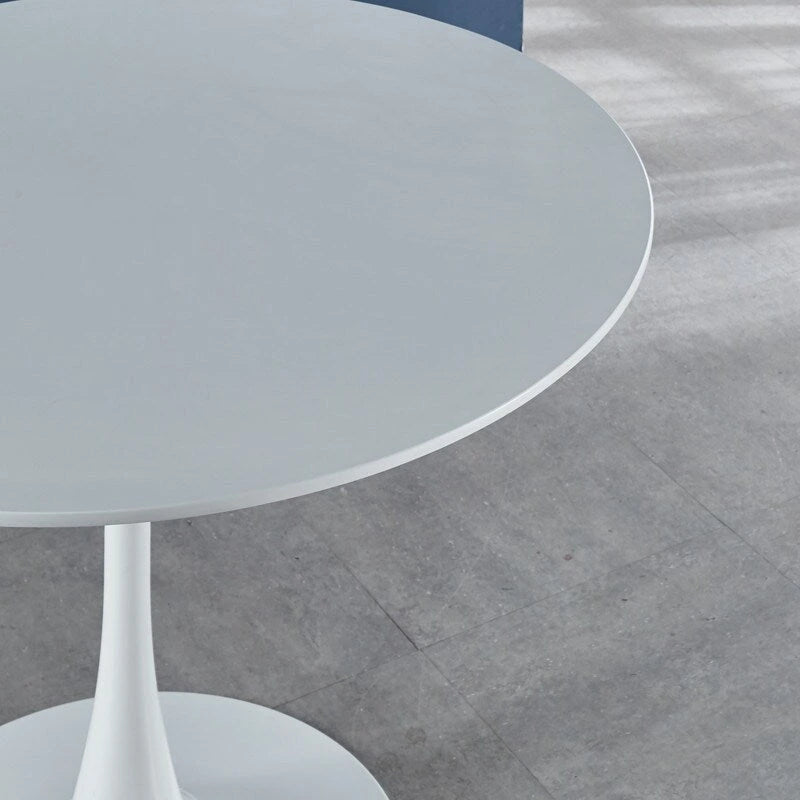 42.1 Tulip Dining Table With Round Table Top and Pedestal for 4-6 People