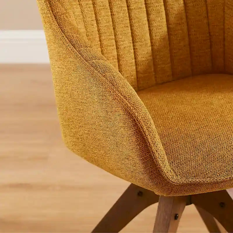 Fauteuil de bureau moderne pivotant avec pieds en bois
