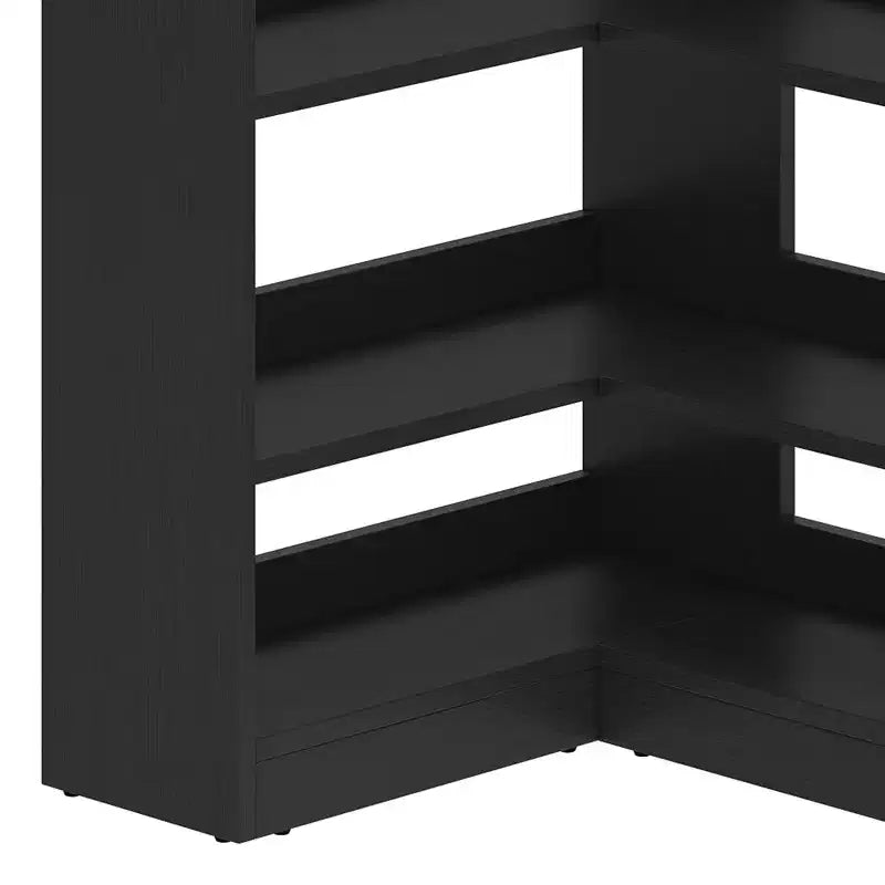 6 Tier Bookshelf with LED Light 70.8inch Modern Bookcase, L-Shaped Bookcase Corner shelf Storage Organizer Display Shelf