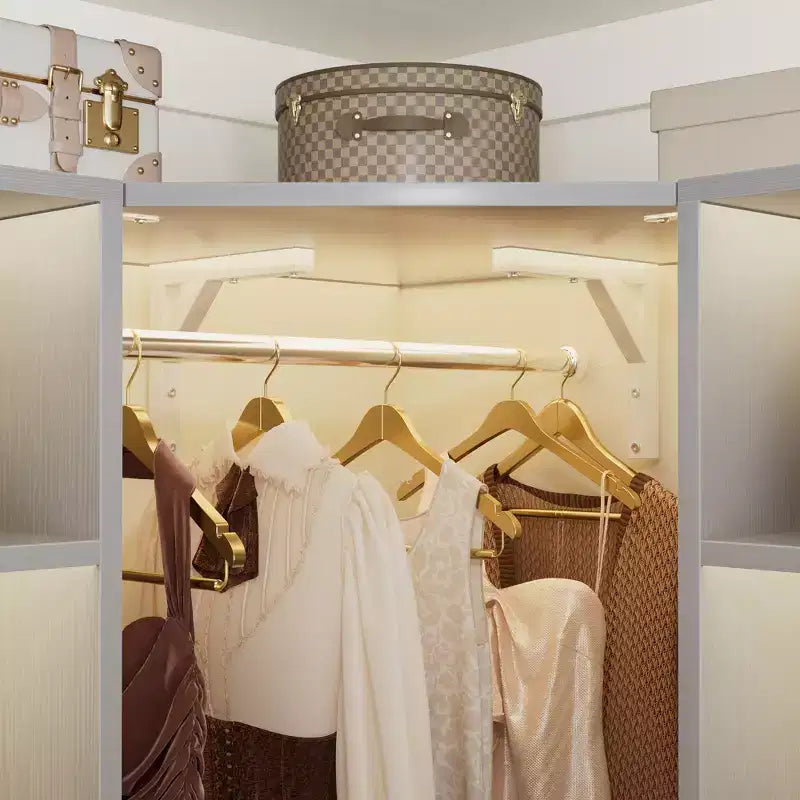 Besiost Corner Closet System with 12 Shelves