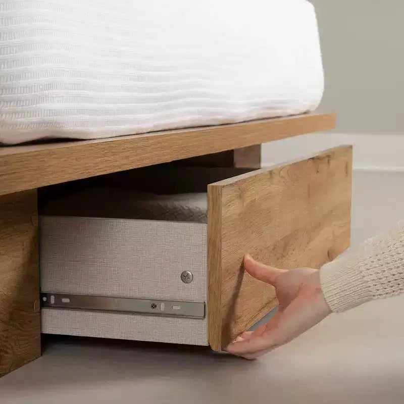 South Shore Full/Queen Platform Bed Nordik Oak
