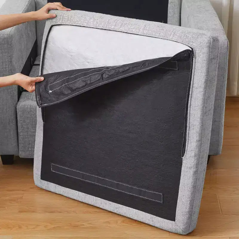 Belffin Chenille Ottoman Module - Modular Storage Footrest with Skin-Friendly Fabric & Quick-Install Design