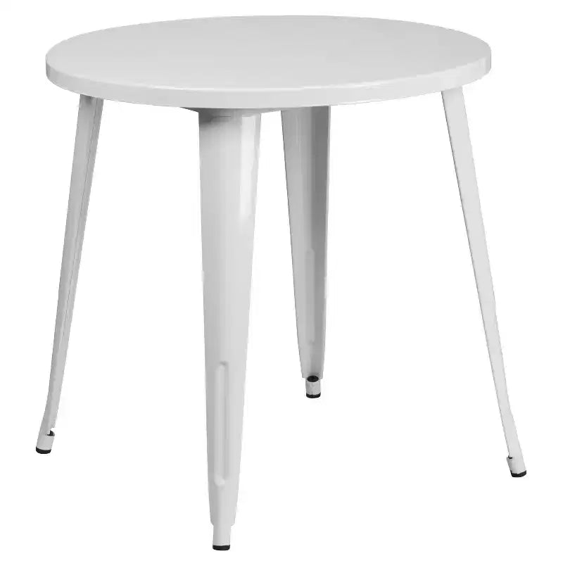 Flash Furniture Commercial Grade 30 Round Metal Indoor-Outdoor Table Set with 4 Cafe Chairs