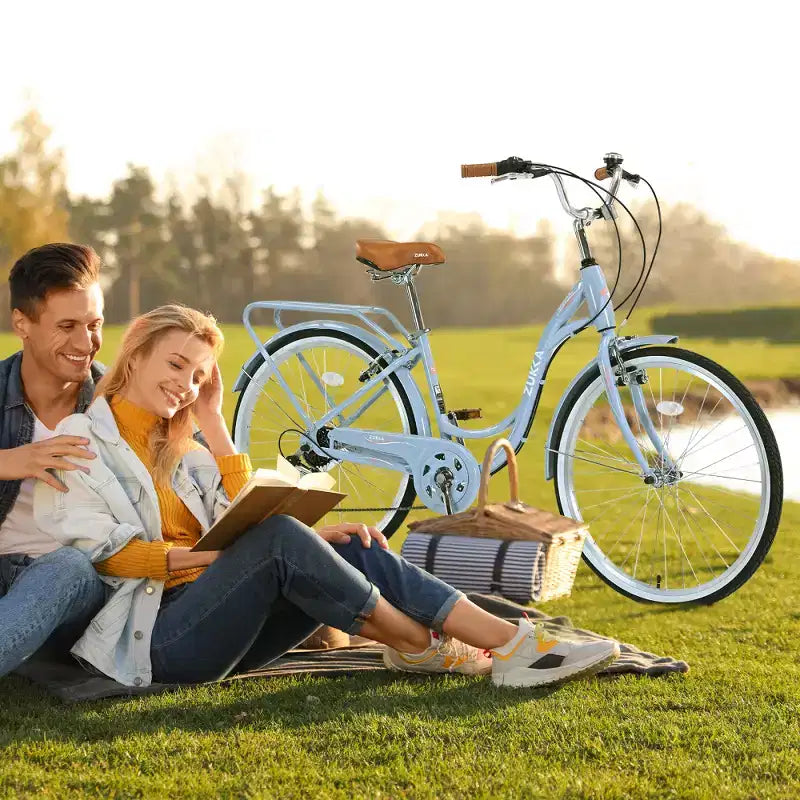 Vélo pour femme Zeus & Ruta de 24 pouces avec 7 vitesses et cadre en acier