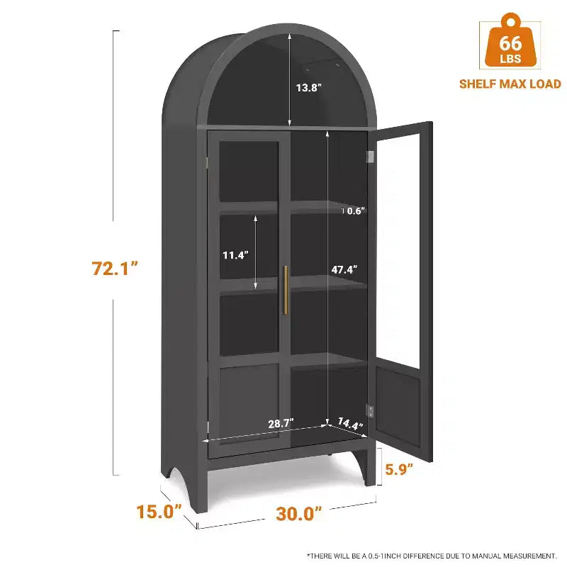 Arched Cabinet Wooden Display Cabinet