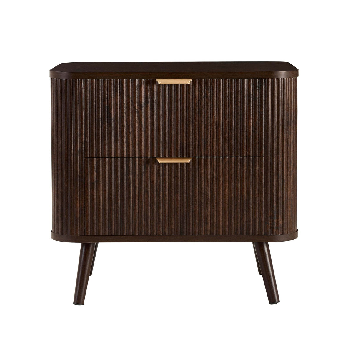 2 Drawer Bedside Table - Walnut