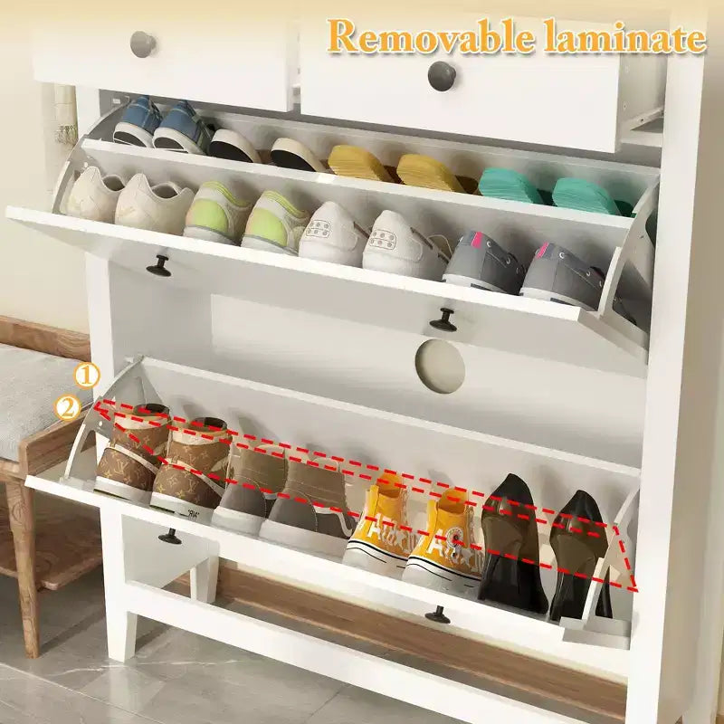 Famapy Flip - Type Shoe Cabinet: Stylish, Spacious, and Smart Storage for Your Entryway