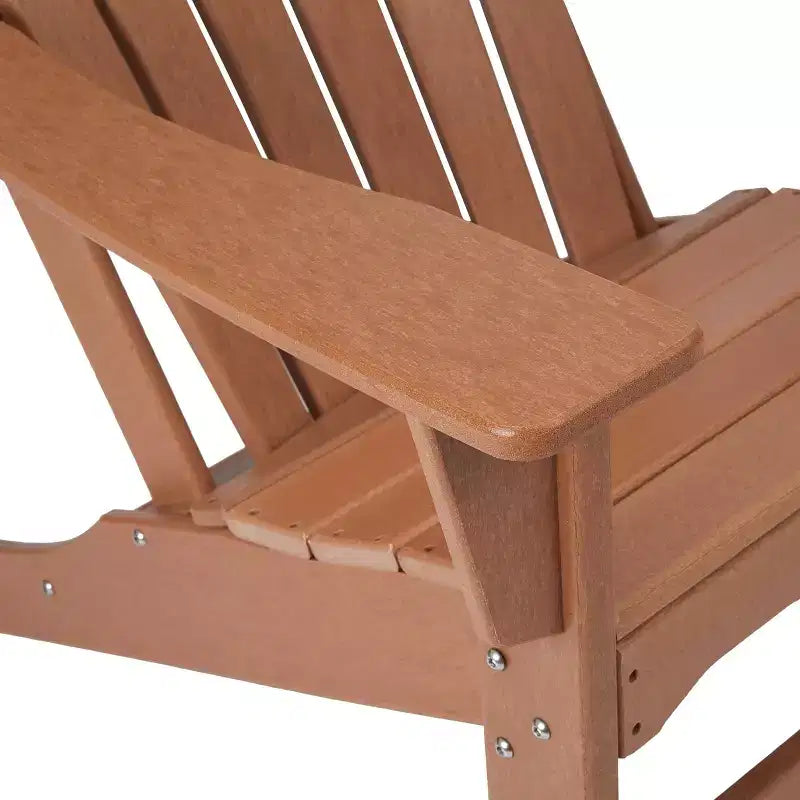 Lot de 4 chaises Adirondack en résine plastique - EDYO LIVING