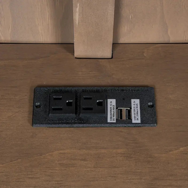 Lit de repos double avec étagères, chargement USB, lumières LED et lit gigogne simple