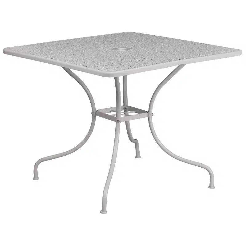 Ensemble de table de patio et 2 chaises à dossier rond en métal de 35,5 po (Emma et Oliver)
