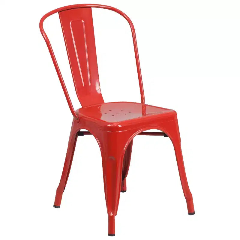 Ensemble de table ronde d'intérieur/extérieur Emma et Oliver de qualité commerciale de 24 pouces avec 4 chaises de café