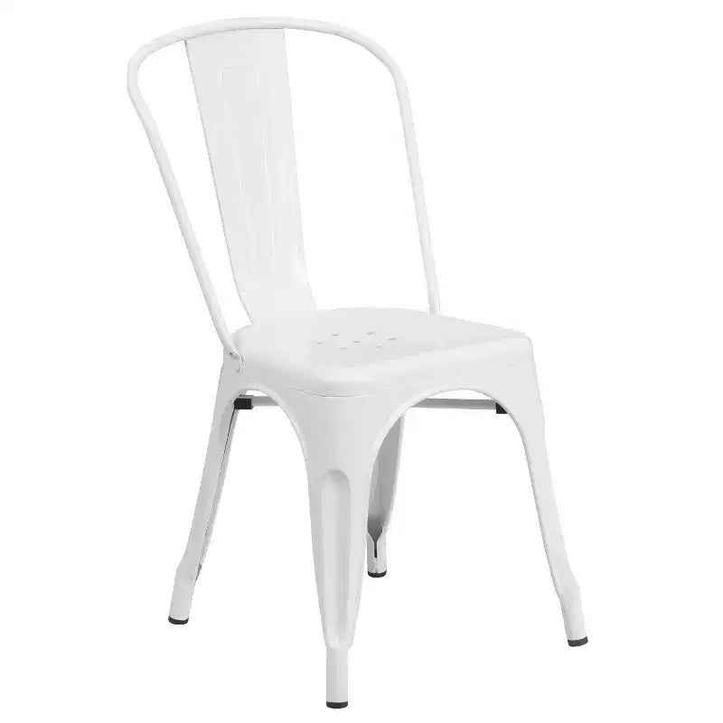 Ensemble de table ronde d'intérieur/extérieur Emma et Oliver de qualité commerciale de 24 pouces avec 4 chaises de café