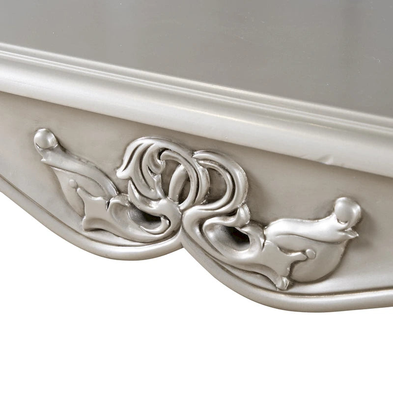Clarissa Traditional Solid Wood Coffee Table with Carved Legs