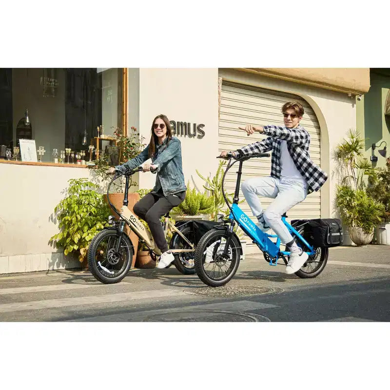 GoPowerBike GoPlus Folding Electric Bike | 20 Fat Tire eBike | 500W Motor, 20mph Top Speed | 45+ Mile Range, 5 Pedal-Assist Levels | Open Box