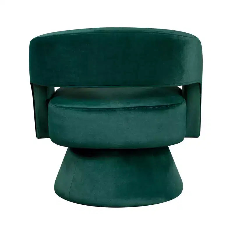 GDFStudio Hudson Modern Luxury Velvet Upholstered Swivel Accent Chair