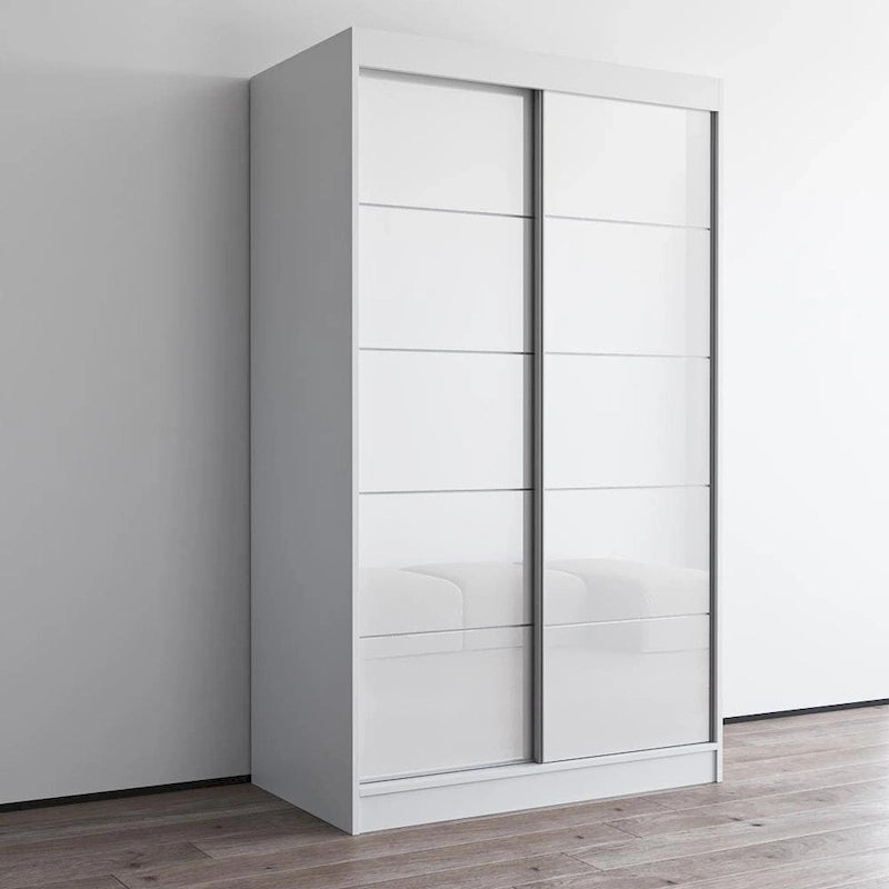 Armoire Aria 2 portes au fini lustré moderne