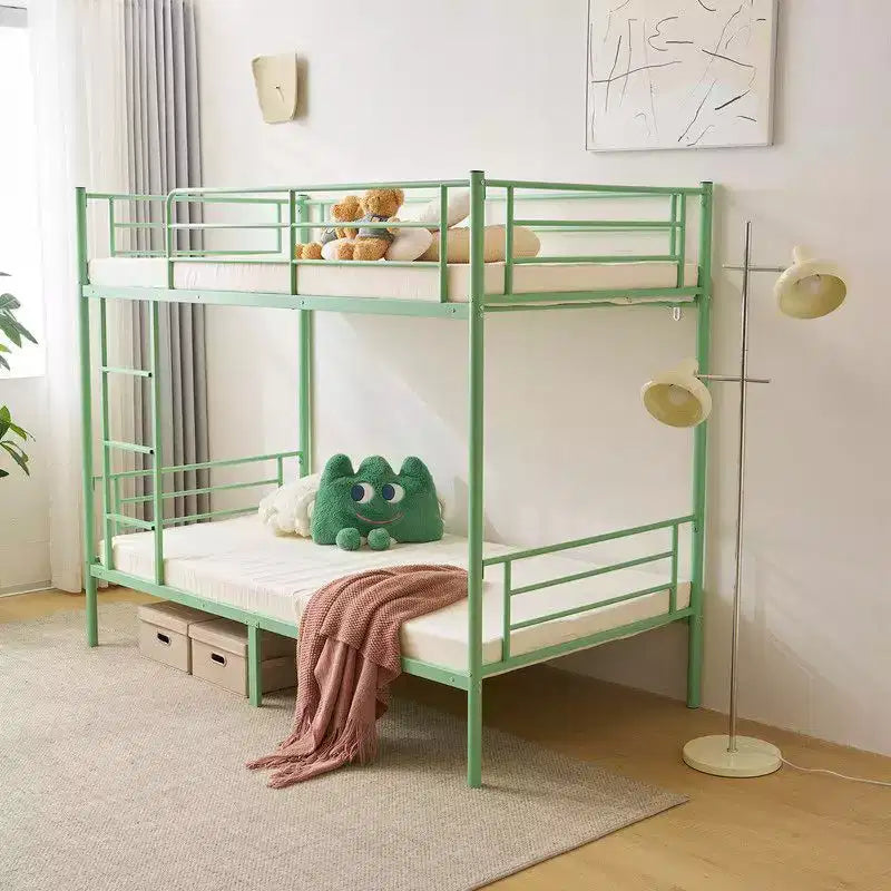 Karl Home Twin Over Twin Steel Bunk Bed Frame Ladder Bedroom Dorm Room for Kids Adult Children
