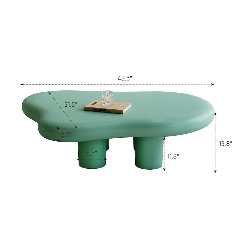 48.5 Modern Cloud Shape 4 Legs Coffee Table