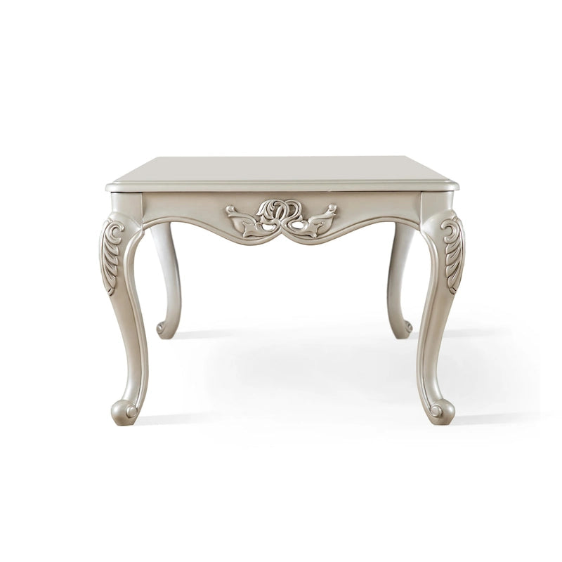 Clarissa Traditional Solid Wood Coffee Table with Carved Legs