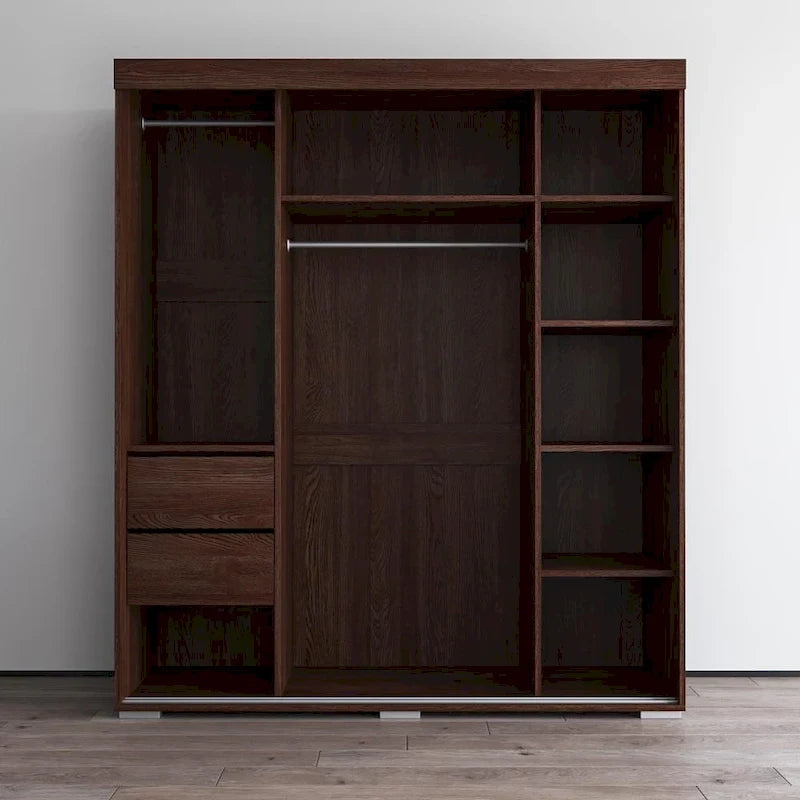 Aria Modern 3-door Wardrobe Armoire with Mirror